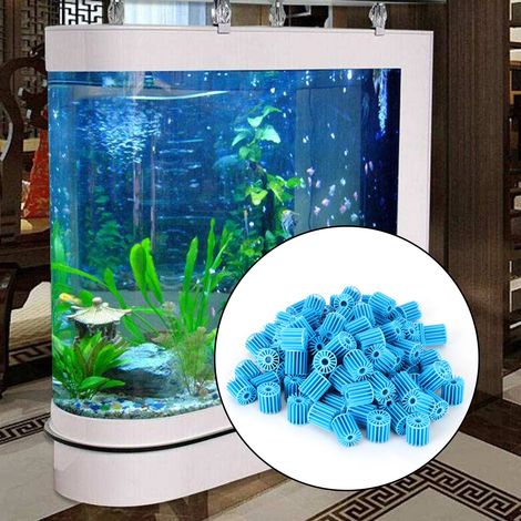 Lot de 100 bio-balles filtrantes pour aquarium, compatibles avec les pompes à air et les aquariums. (1/5)
