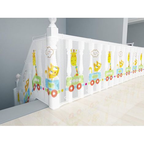 Filet de sécurité pour enfants et animaux de compagnie de 4,5 m x 79 cm pour la protection contre les chutes dans les escaliers et les balcons