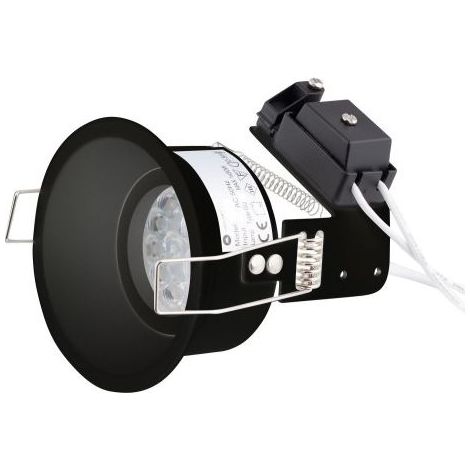 Spot encastré rond noir métal 1xGU10 50W DEEP Maxlight