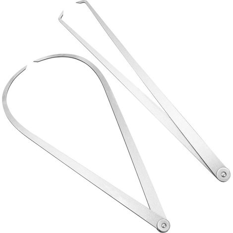 Set de 2 Pieds à Coulisse en Bois Argenté Surface Lisse pour Mesurer Largeur de Rainure, Outil de Mesure Précis pour Femme (1/5)