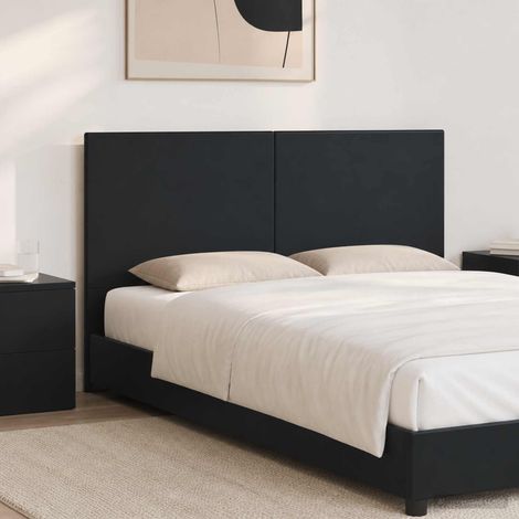 vidaXL Wall-Mounted Headboard BREDA Black Engineered Wood (1/5)