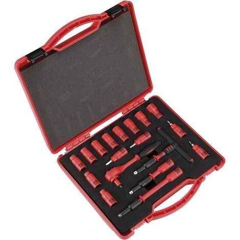 JEU DE DOUILLES ET ACCESSOIRES ISOLÉS VDE 18 PCS 1/4" ALYCO