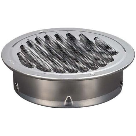 LaBlanc - Griglia di ventilazione rotonda in acciaio inox da 100 mm Griglia di ventilazione in metallo
