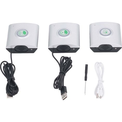 Sonnette sans fil longue portée avec interphone vocal bidirectionnel, système de communication pour porte, kit 2 unités. (1/5)
