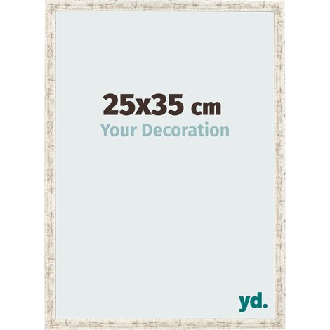 yd. - Cadre photo 25x35 - Blanc Vintage - MDF - Bologna (1/5)