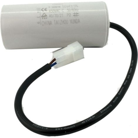 Condensateur 50µF 450V Accessoire pour aspirateur Compatible avec NILFISK BB337020 Pour performances optimales