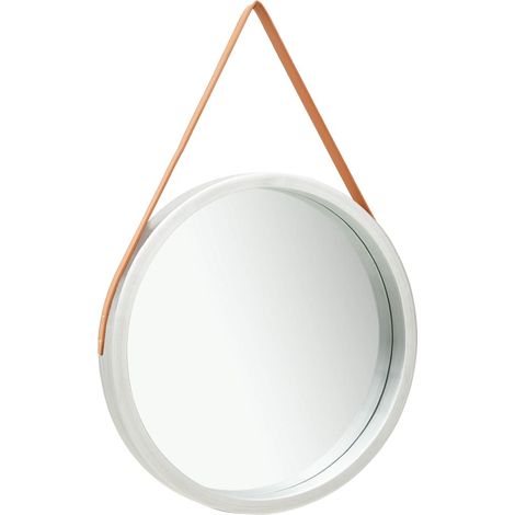 Maison Exclusive - Specchio da Parete con Cinghia 60 cm Argento