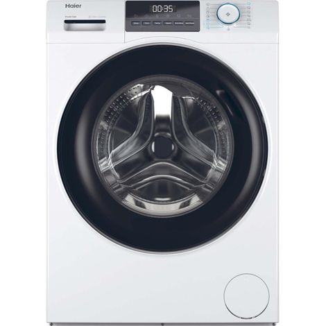 Haier – Lave-linge frontal 10 kg 1400 trs/min – Classe A – Moteur à induction silencieux 53 dB – Programme Refresh 18 min – HW100BP14929AS