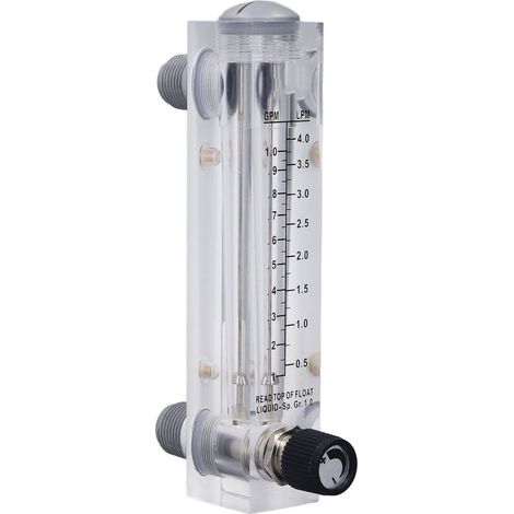 Débitmètre liquide acrylique transparent, 0.1-1GPM, pour régulation (1/5)