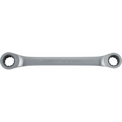 Gedore Clé à cliquet double anneau droite SW10x11 mm (1/2)