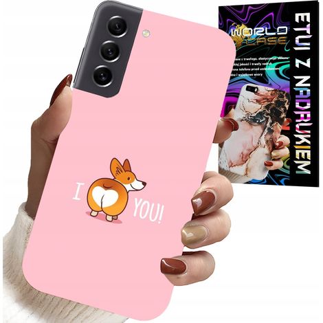 Hülle für Samsung Galaxy S21 FE – lustiges Muster „Ich liebe dich“-Hundegehäuse (1/5)
