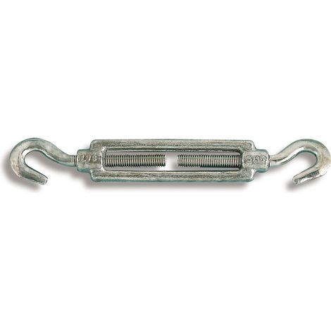 Tendeur 2 Crochets Acier Zingué Estampé 6mm Trou 7mm