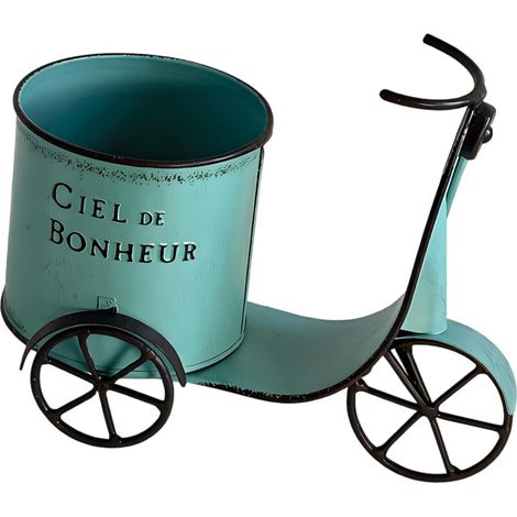 Supporto per secchio in ferro stile retrò, vaso da fiori rotondo in metallo