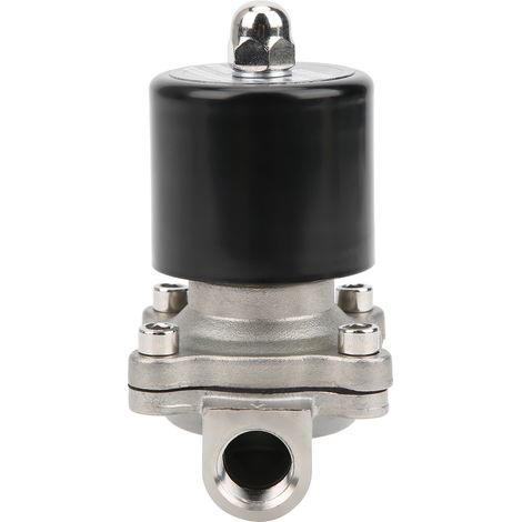 3/8-Zoll-Magnetventil, direktwirkend, stromlos geschlossen, Edelstahl, für Wasser, Luft, Öl, 220 V Wechselstrom (1/5)