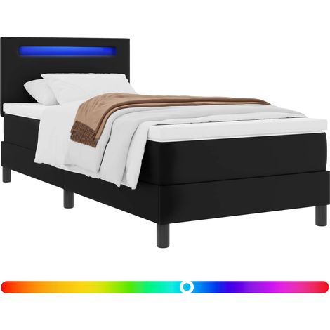 Maison Exclusive - Boxspringbett mit Matratze Schwarz 90 x 200 cm