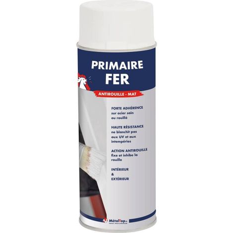 Primaire Fer - 0.4 L - Bombe 400 mL - 9010 - Blanc pur - Metaltop (1/5)