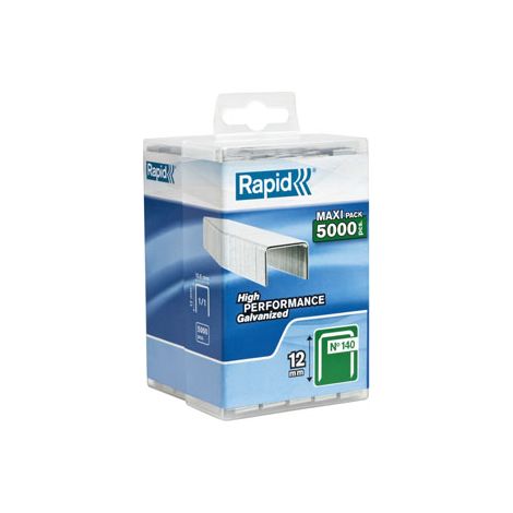 Grapas Rapid N°140 12mm - 5000 piezas acero galvanizado (1/2)