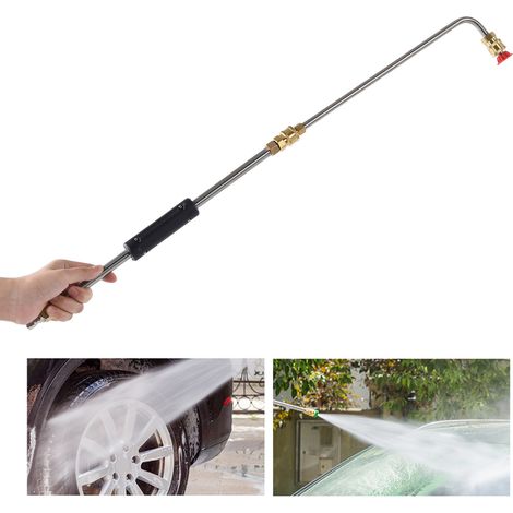 Kit de rallonge pour nettoyeur haute pression avec 1 raccord rotatif rapide, 5 buses et 20 joints d'étanchéité. (1/5)