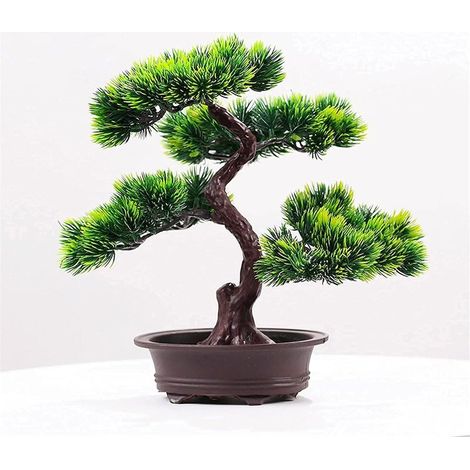 Künstliche Bonsa, 25 cm, künstliche Kiefer, realistische Nachbildung, dekorative Bonsa, für Garten, Balkon oder Boden, künstliche Pflanze, künstlicher Baum (1/4)