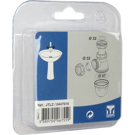 Kit 3 Dichtungen für Standard-Waschbecken-Siphon - Girpi