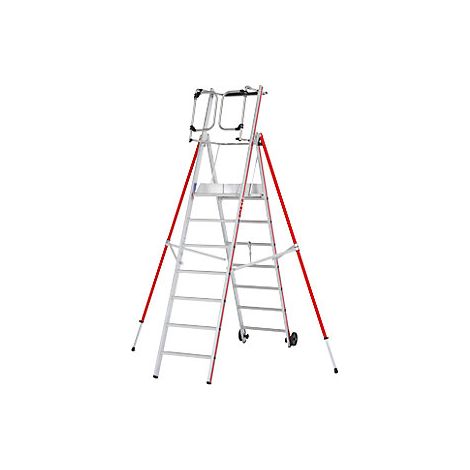Escalera de plataforma de aluminio  modelo estándar  7 peldaños