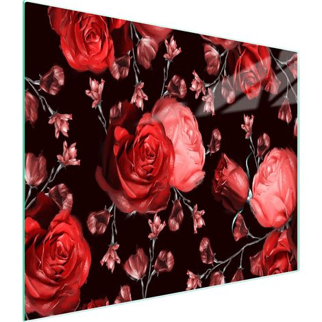 Glasschneidebrett 52x30 Rosen (1/5)