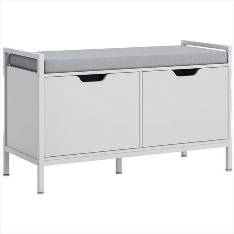 Console blanc en panneau de particules 84 x 35 x 50 cm (1/5)