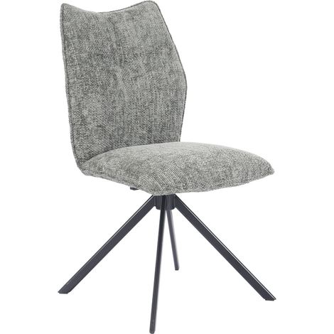Home Heavenly® - Pack 2 sillas giratorias NENA, tapizadas, 180º con retorno, patas negras, 63x48x93 cm. Color: Verde Musgo (1/5)