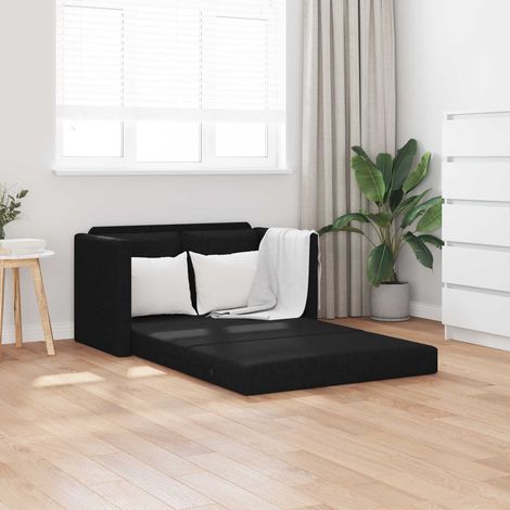 Folding Sofa Bed Black 112 x 60 x 55 cm Fabric vidaXL (1/5)