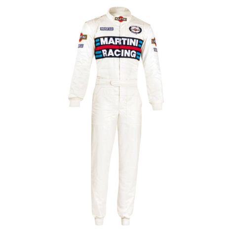 Combinaison Martini Racing re'plique R567 taille 54 combinaison de course blanche homologue'e FIA pour hommes avec inserts respirants Bianco 54