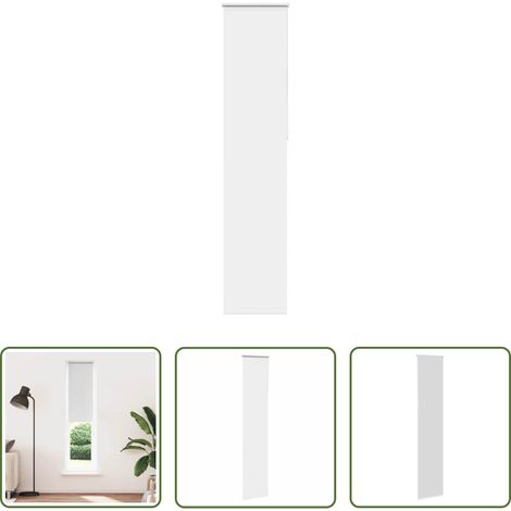 vidaXL Lichtschutz -  Verdunkelungsrollo Weiß 60x210cm Stoffbreite 55,7 cm Polyester (1/5)