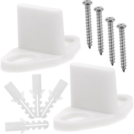 2 pièces Butée de rail pour porte coulissante, POM, blanc (1/5)