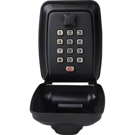 121x95x62mm Black Waterproof Security Key Box Wall Mounted Key Box Outdoor Key Box Safe Security Key Box Wall Mount Key Safe - Shared Key, Black (1/4)