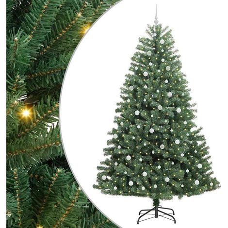 Sapin de Noël,Arbre de Noël Artificiel à Branches Articulées Vert 240 cm CFW75638 (1/5)