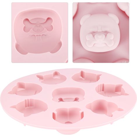 Moule à gâteau en gelée J1408 motif animaux de dessin animé (rose) (1/5)