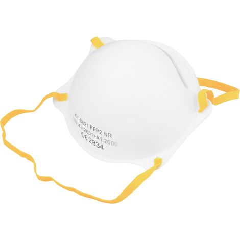 Masque anti-poussière de protection sans valve, semi-circulaire, FFP2, paquet de 20. Vorstahl (1/4)