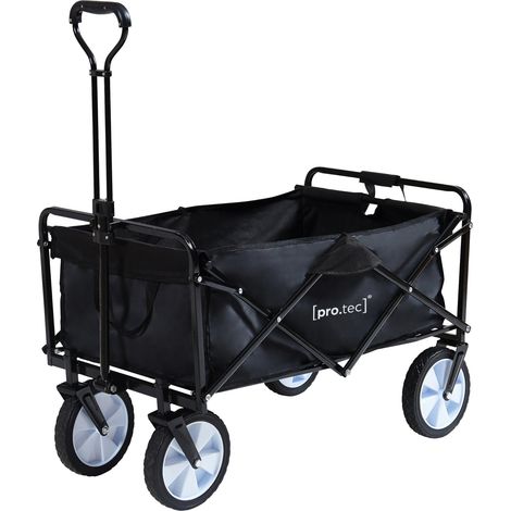 Carrello da giardino pieghevole portata 80 kg nero 030009218