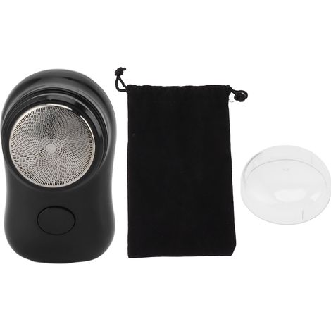 Mini tondeuse à barbe de poche, rechargeable USB-C, silencieuse, coupe-barbe électrique avec batterie 400mAh, noir poli, pour voyage en voiture (1/5)
