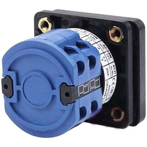 QORVA-AC 690 V 20 A Interrupteur rotatif 3 positions 1/0/2 (1/2)