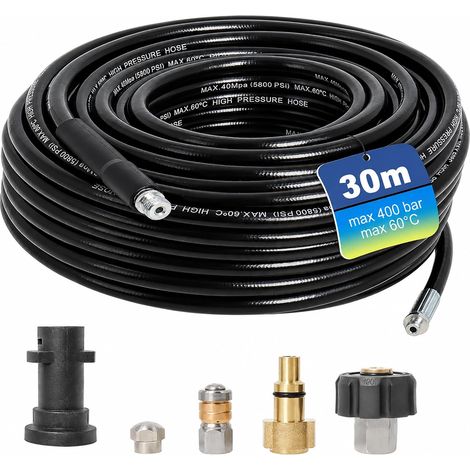 Tuyau Nettoyeur Haute Pression 30 m 400 bar, Déboucheur Canalisation (1/5)
