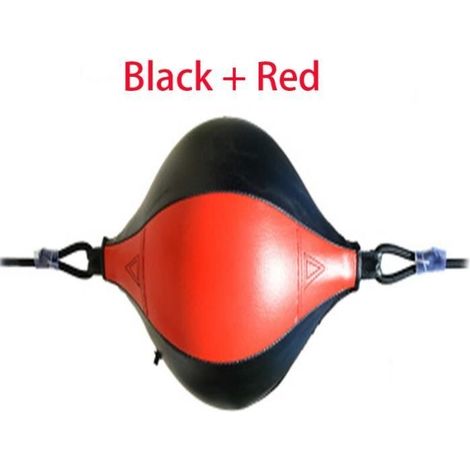 Boxsack, Boxball PU Birnen-Boxsack, Lex Speed, Ik Muay Thai Boxsack, MMA Fitness Sportgerät - schwarz rot [B]