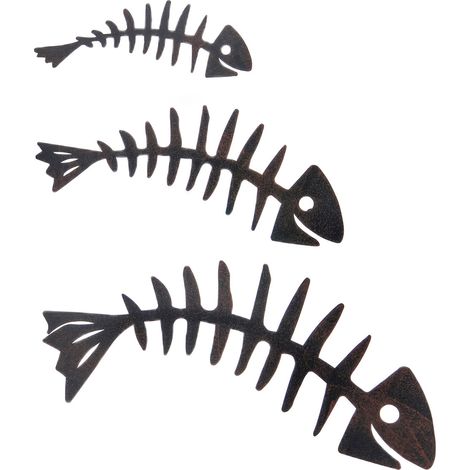 Signes Grimalt Appliquer un mur d'ornement en métal  Espinas pe poisson Ornement. Appliques en métal noir 1x45x12cm 28780