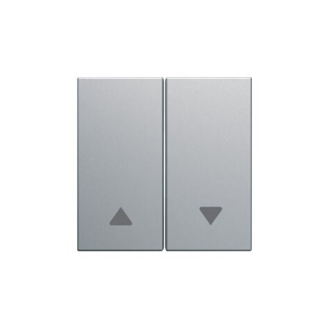 Enjoliveur double pour volets roulants 1 poste 2 modules couleur gris titane série Gallery HAGER (1/2)