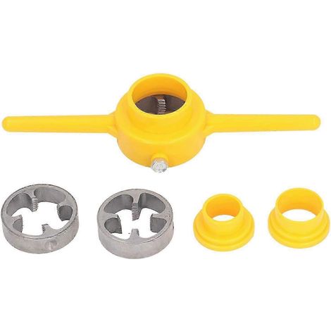 Jeu de 6 filières pour tuyaux PVC NPT de 1/2, 3/4 et 1 pouce, compatible avec les tuyaux PPR domestiques. WHBYV (1/4)