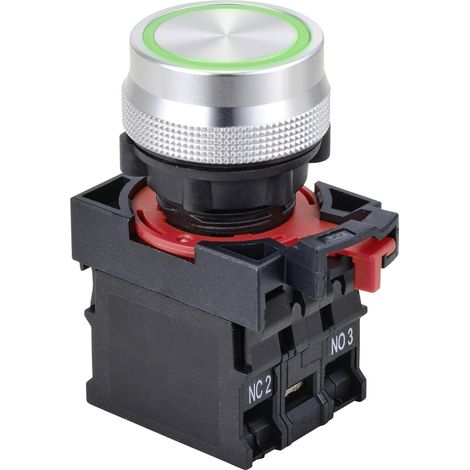 TRU COMPONENTS TC-10091044 ONPOW26-11E/G/12V Druckschalter 250 V 5 A 1 x Ein/(Ein) tastend Grün IP4 (1/3)