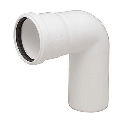 Coude MH en polypropylène simple paroi pour chaudières à condensation diamètre 80  a 87º
