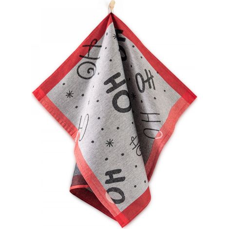 Paño de cocina navideño Zwoltex Ho Ho Ho gris rojo (1/5)