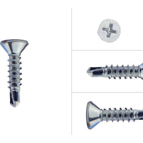 Bohrschrauben mit Bohrspitze 3,5 x 16 mm verzinkt - 200 Stück
