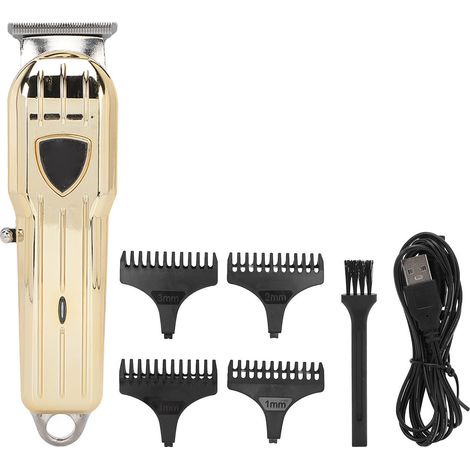 Kit tondeuse cheveux ergonomique, design épuré, interface USB, coupe sûre, pour salon maison.