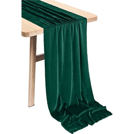Runner da tavolo in velluto VERDE per NATALE 40x275 cm